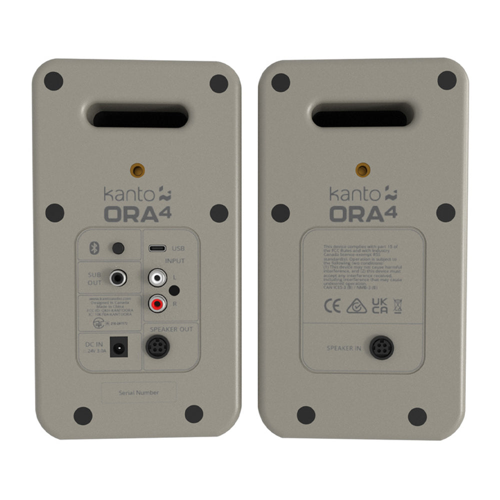 Limited Edition - Kanto ORA4 140W Powered Reference Speakers with USB-C Input and Bluetooth - Moon