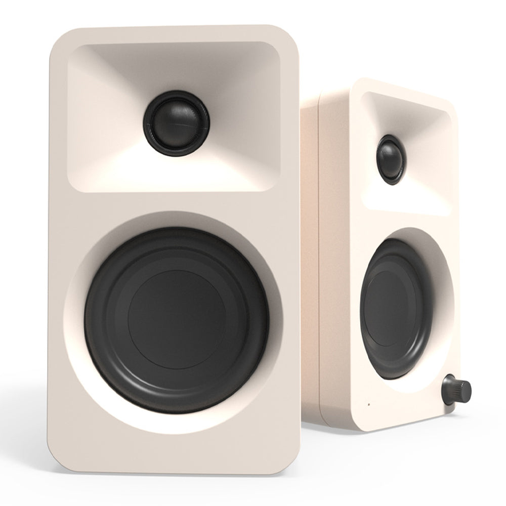 Limited Edition - Kanto ORA 100W Powered Reference Desktop Computer Speakers with Bluetooth 5.0 Matte Cream