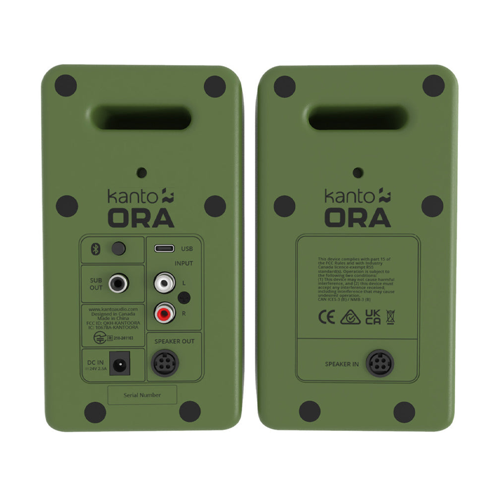 Limited Edition - Kanto ORA 100W Powered Reference Desktop Computer Speakers with Bluetooth 5.0 Moss