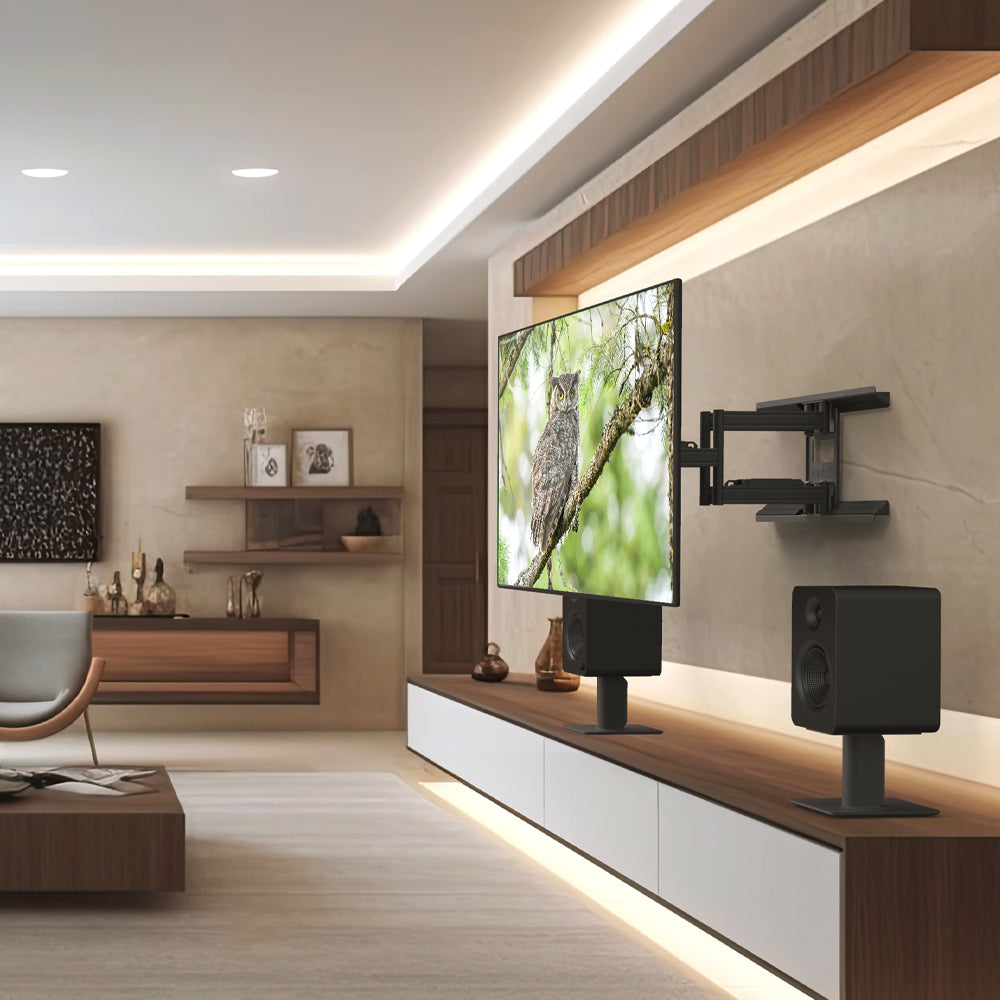 Kanto PDX650 Full Motion TV Wall Mount for 37" - 90" TVs, Black