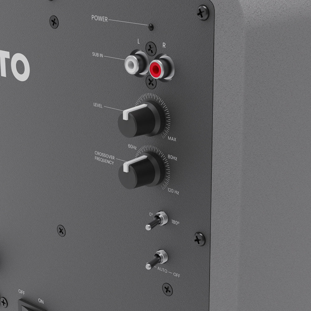 Limited Edition - Kanto SUB6 200W 6" Sealed Powered Subwoofer, Matte Grey