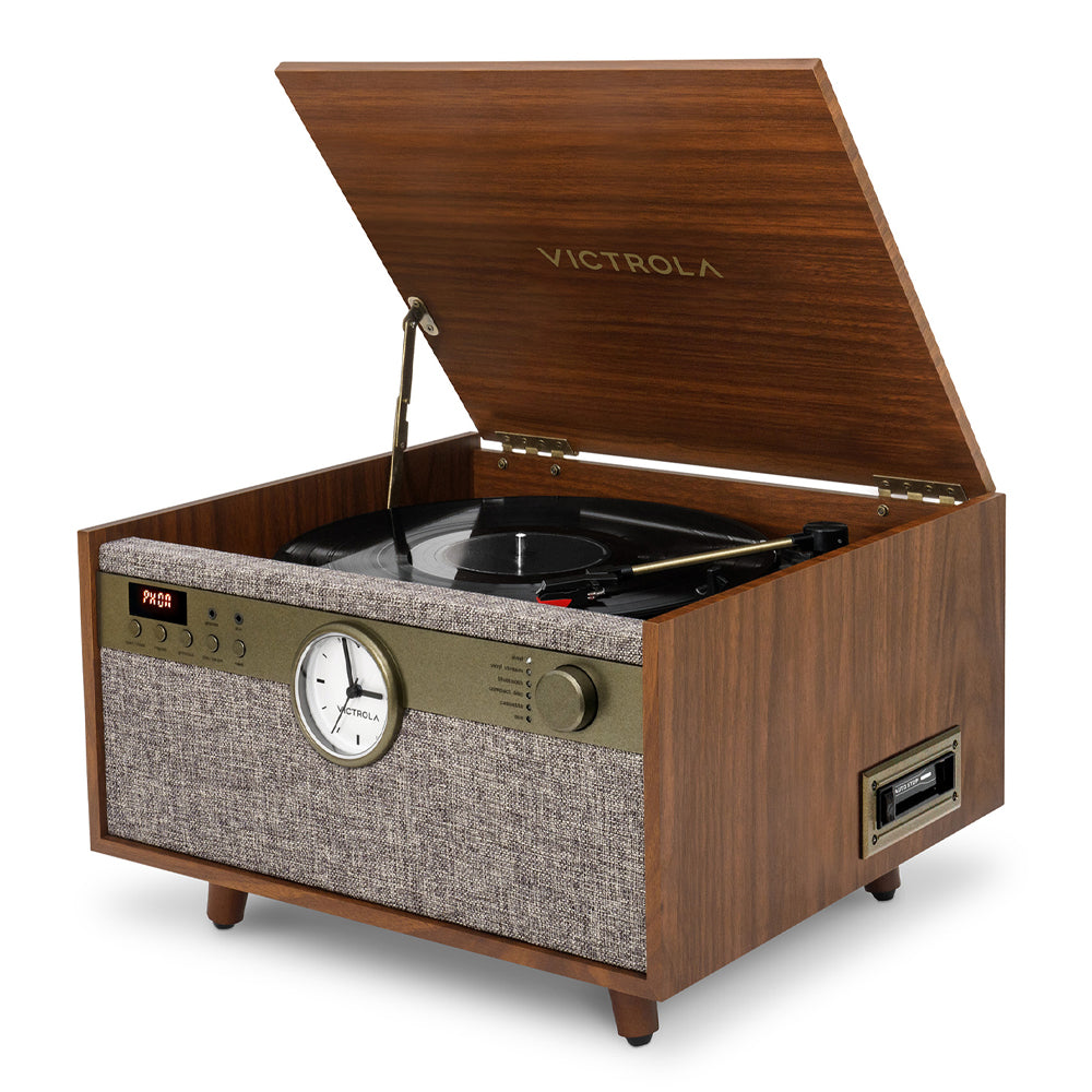 Victrola Century Signature 6-in-1 Wood Record Player - Walnut