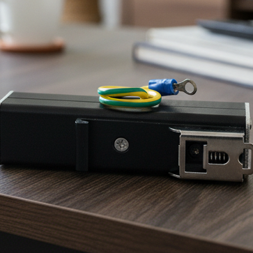  Close-up of  Thor RJ45/S  on a wooden surface