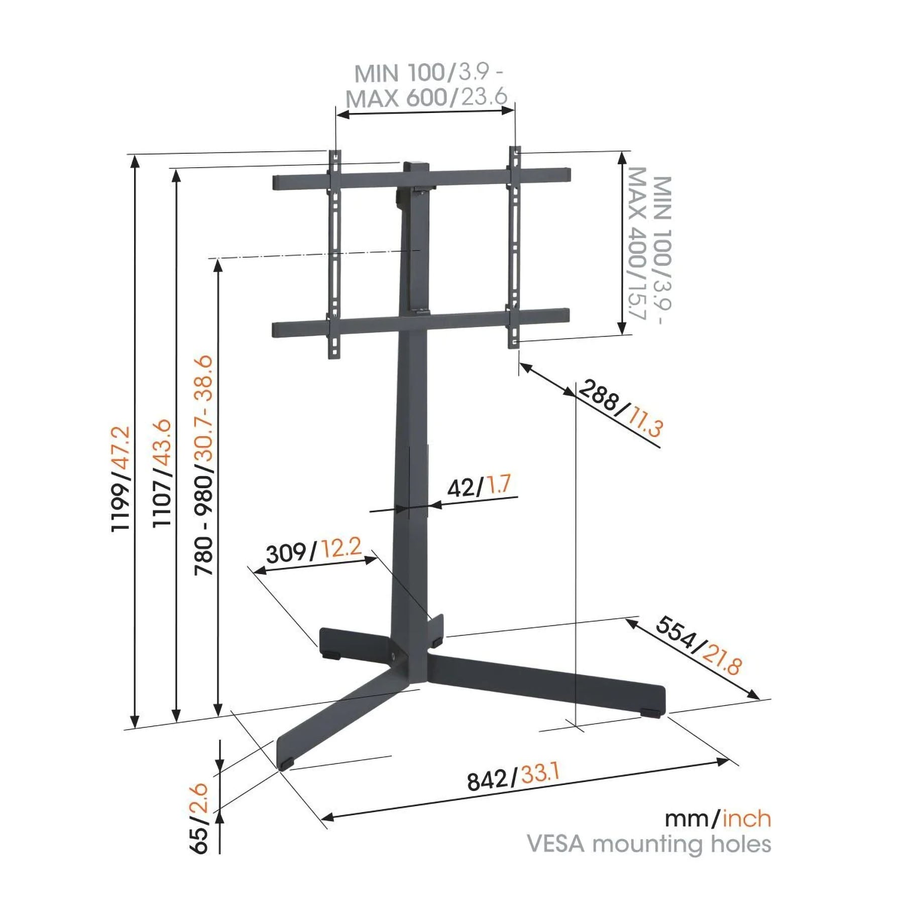 Vogel's TVS 3690 TV Floor Stand (black)