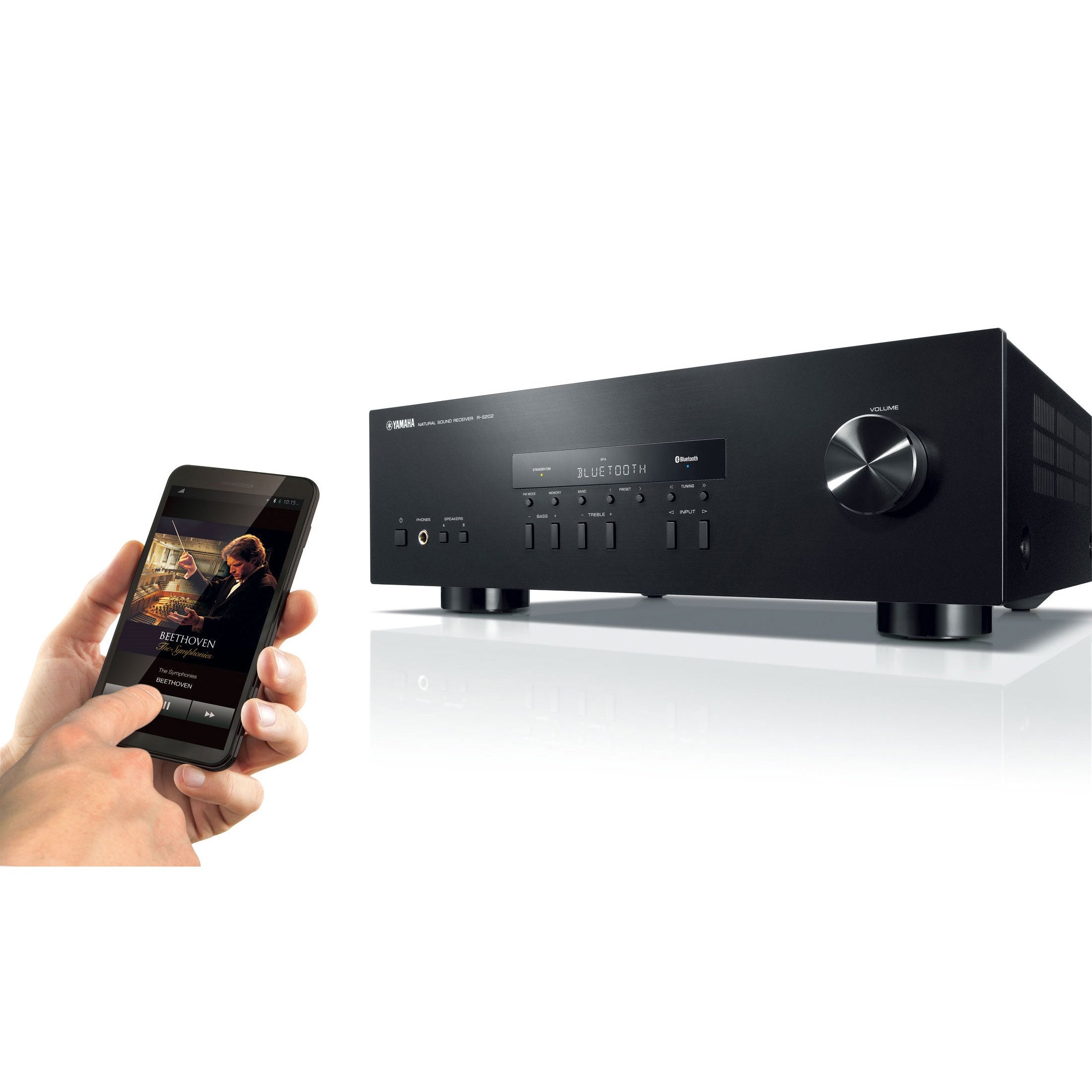 Yamaha R-S202 Natural Sound Stereo Receiver (black)