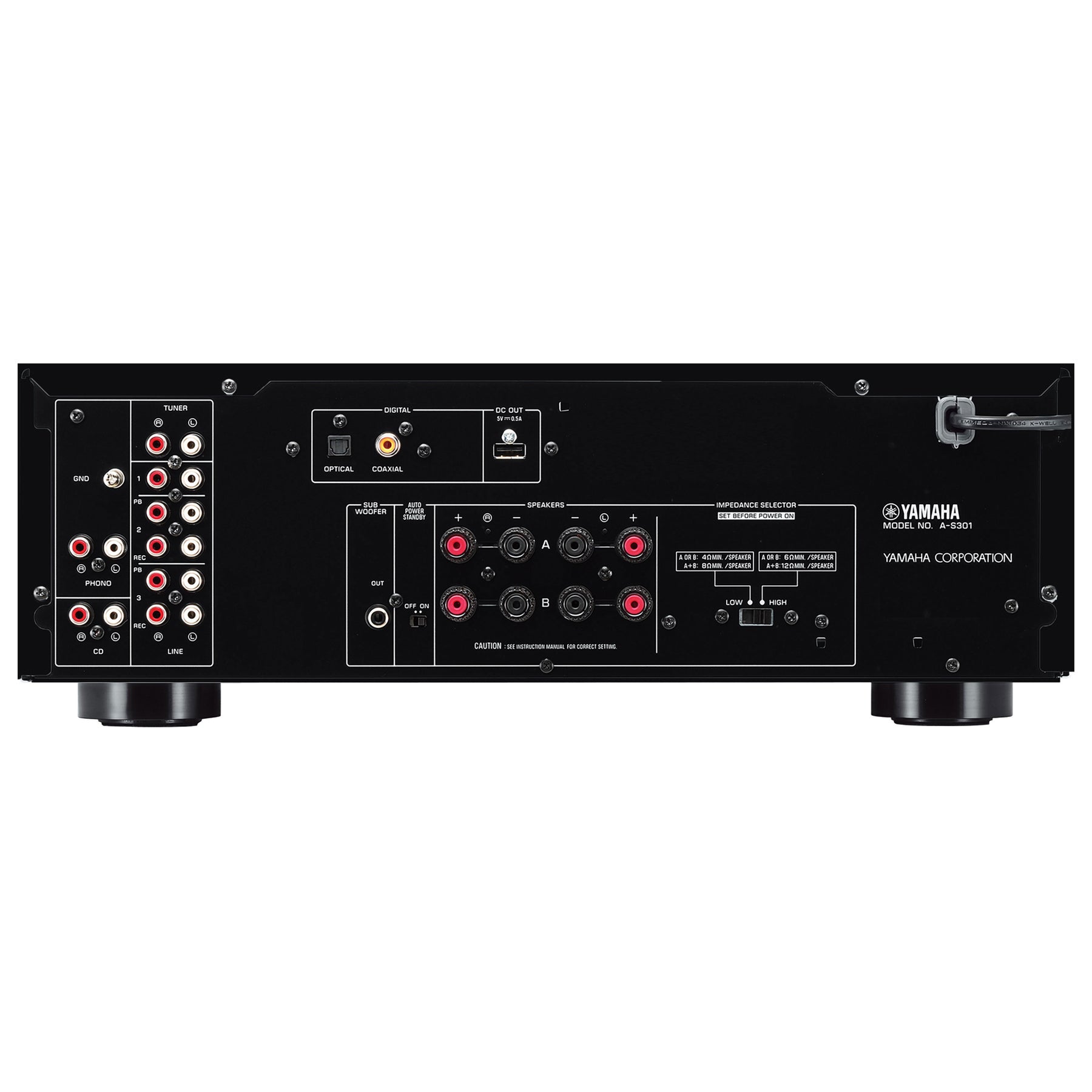 Yamaha A-S301 Integrated Amplifier (black)