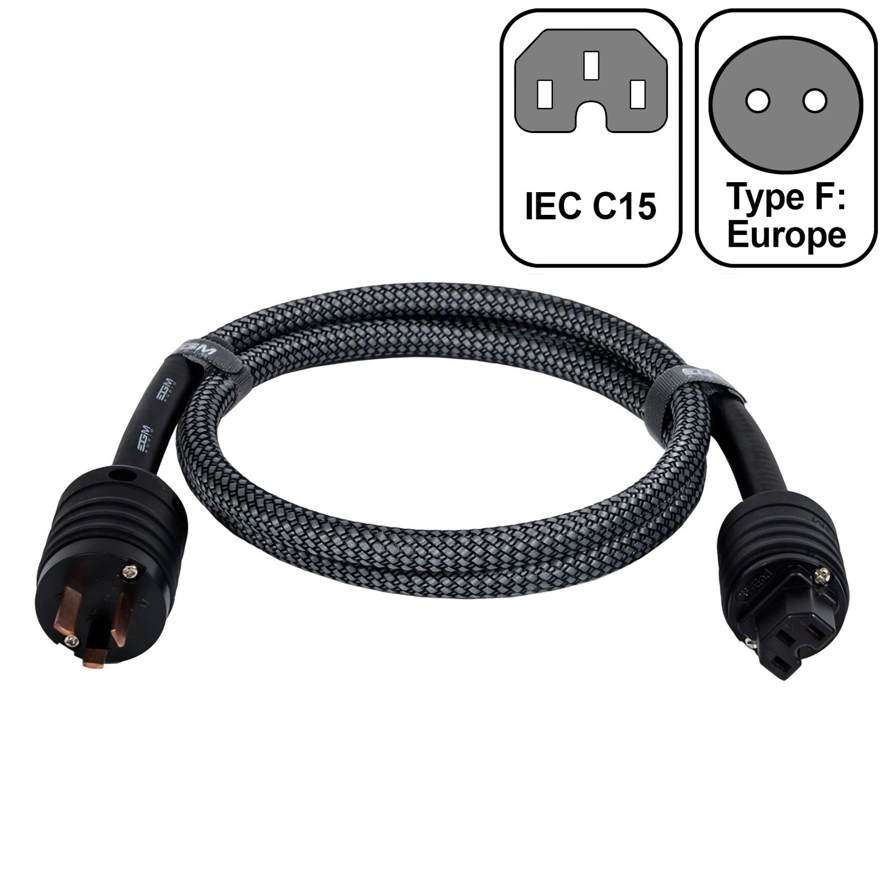 EGM Audio - Audio Power Cable - Black Pearl