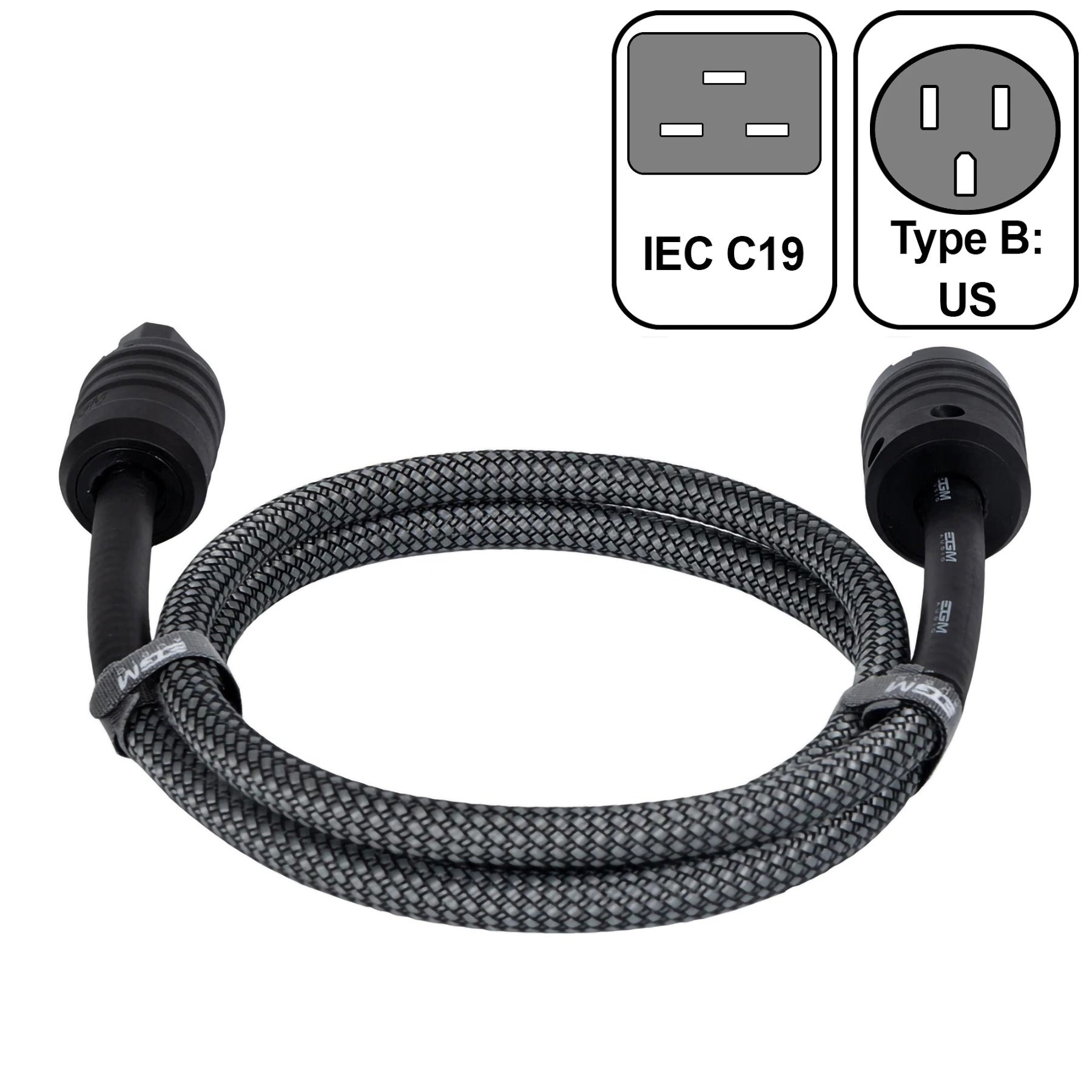 EGM Audio - Audio Power Cable - Black Pearl