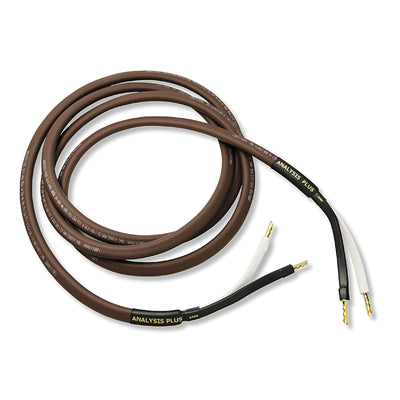 Analysis Plus Oval Chocolate 12/2 Speaker cable in a white background