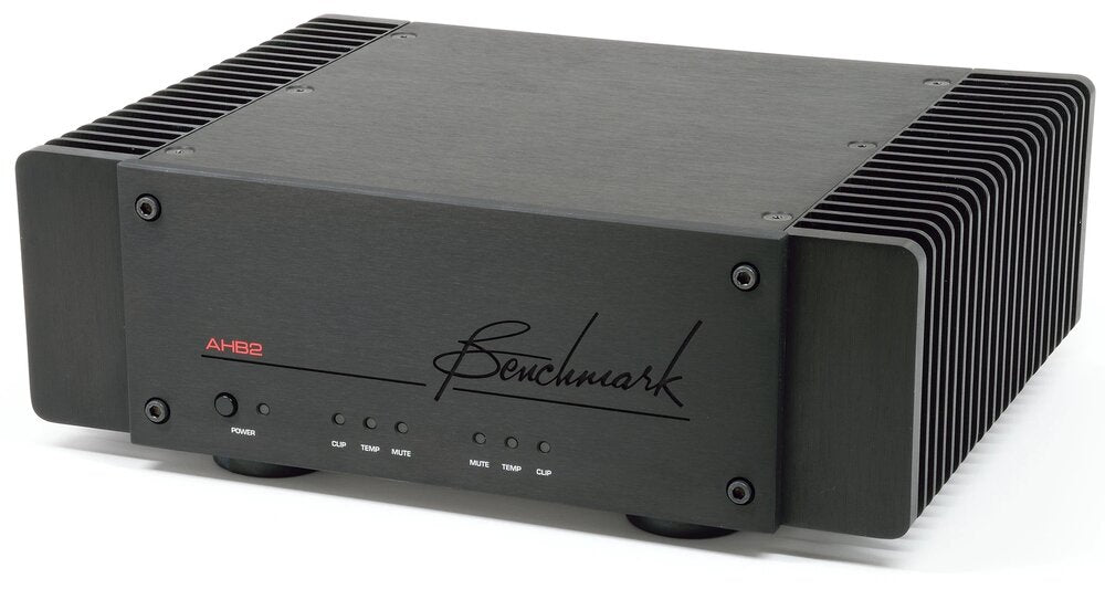 Black Benchmark AHB2 Power Amplifier front view