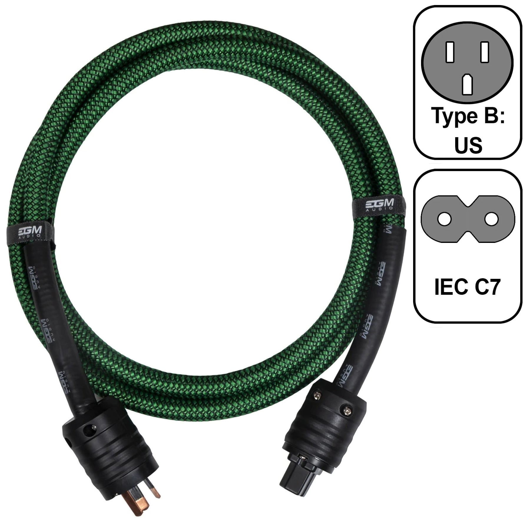 EGM Audio - Audio Power Cable - Emerald
