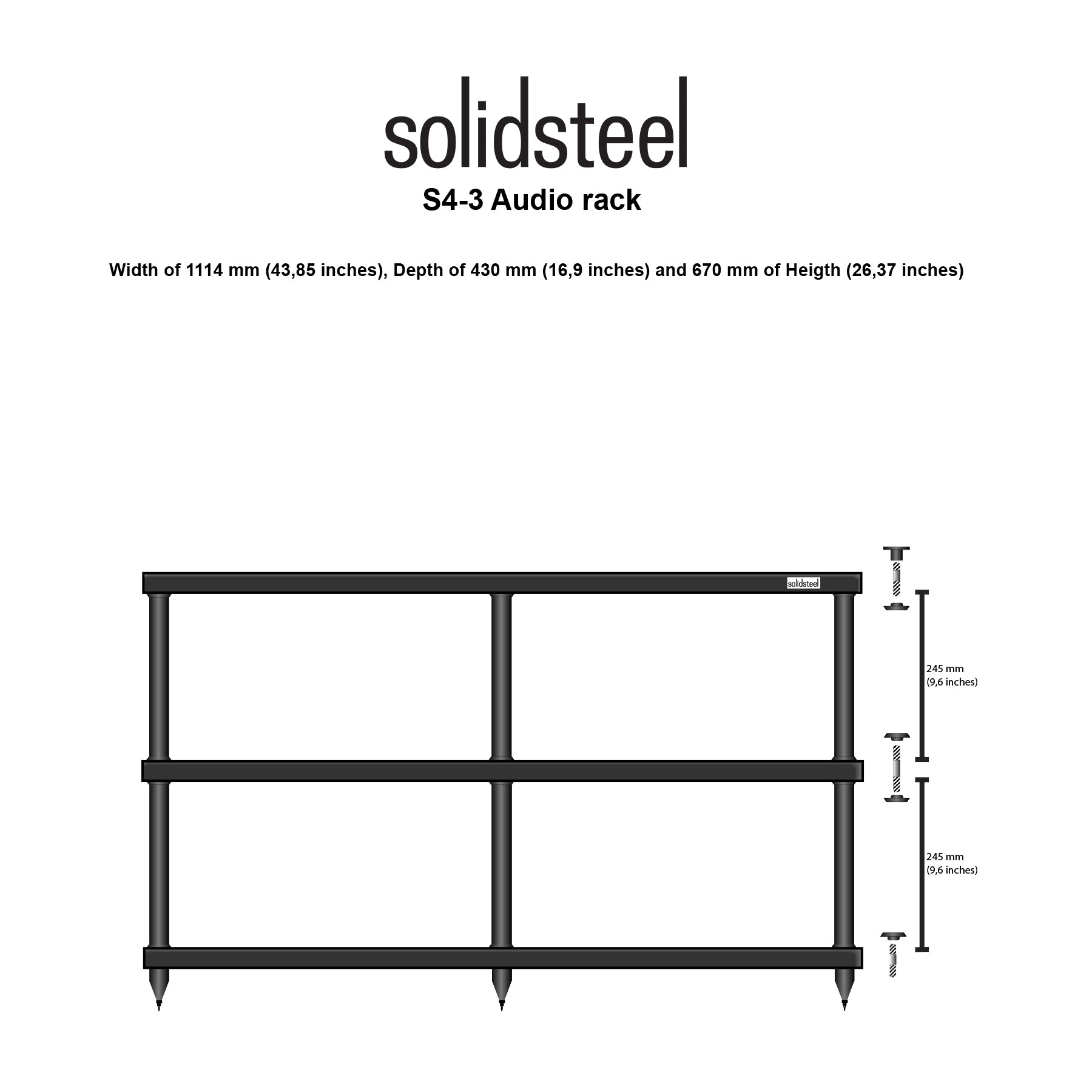 Solidsteel S4-3 Hi-Fi Rack