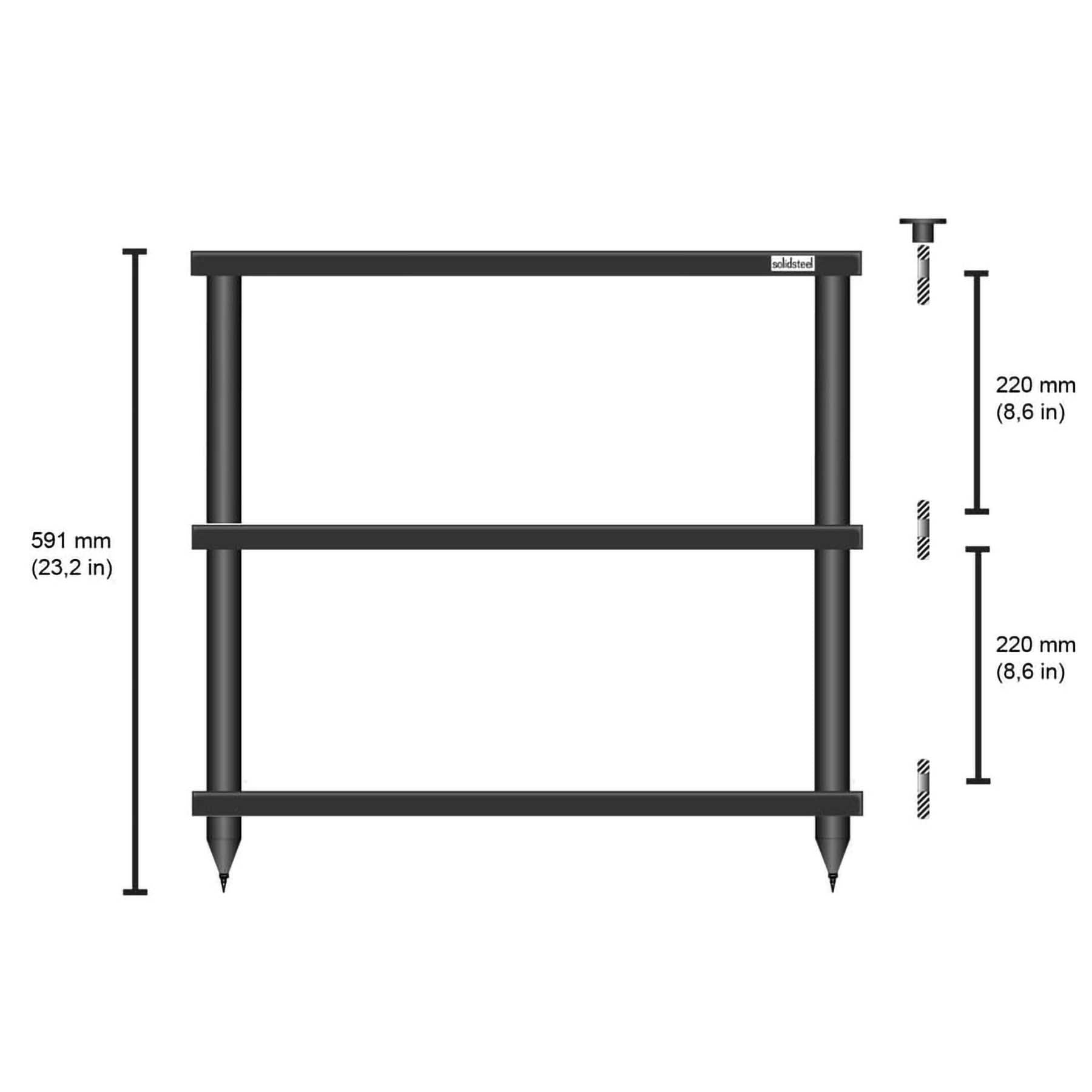 Solidsteel S2-3 Hi-Fi Rack