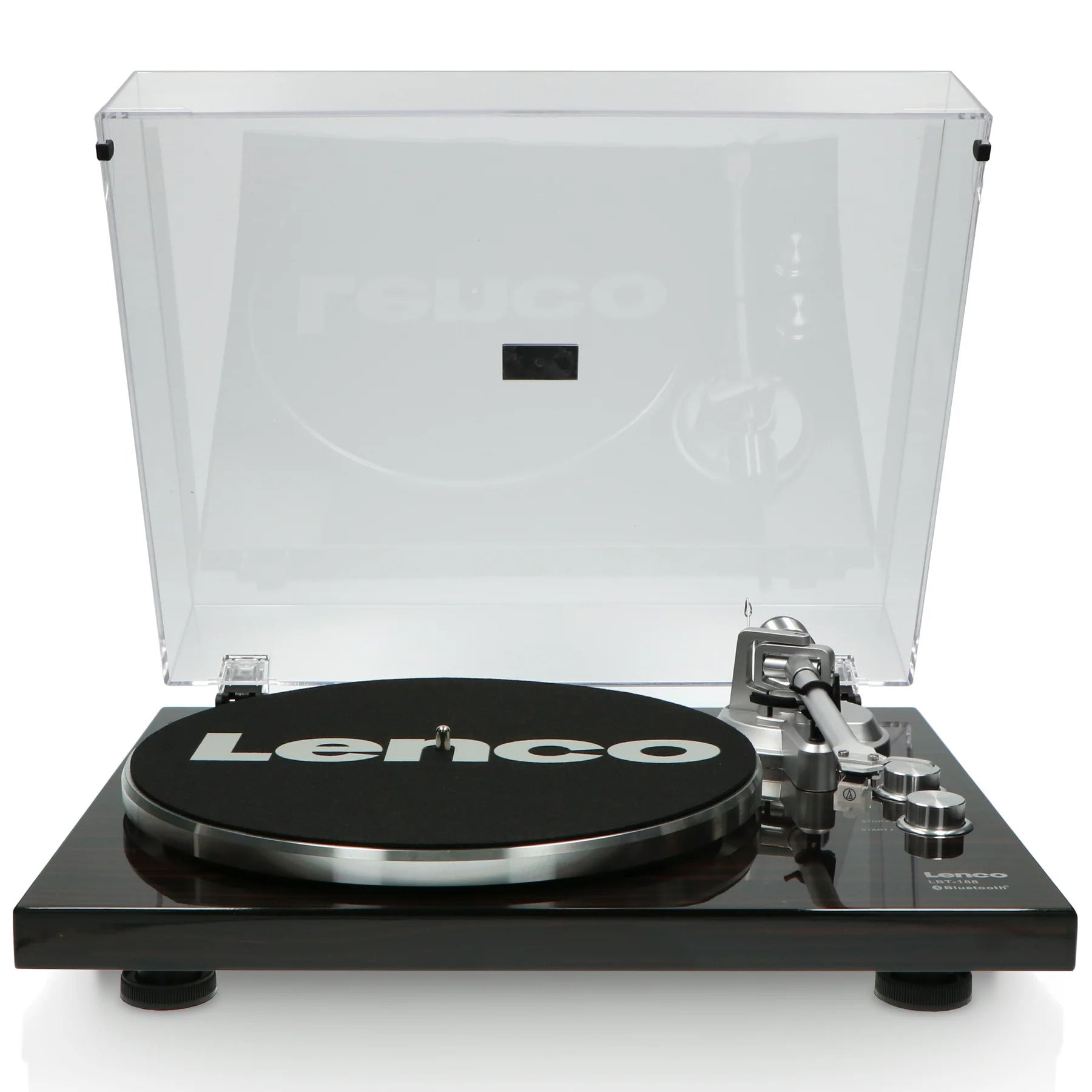 Lenco LBT-188 Turntable + Airpulse A100 Active Bluetooth Speakers + FREE WiiM Pro