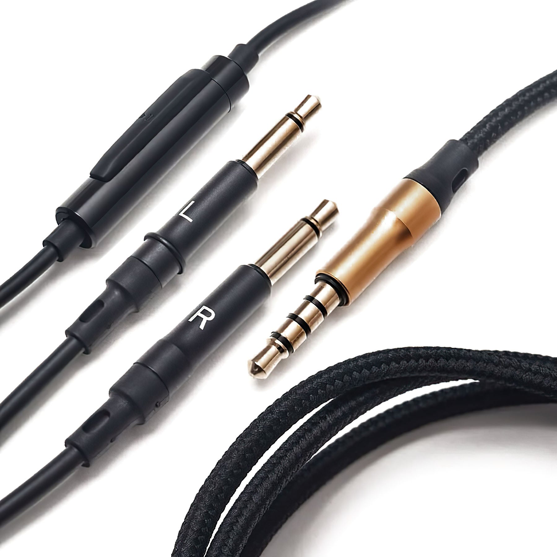 Meze Audio 3.5mm to 3.5mm Mono Standard Cable with Mic & Remote (1.2m, Black/Gold)