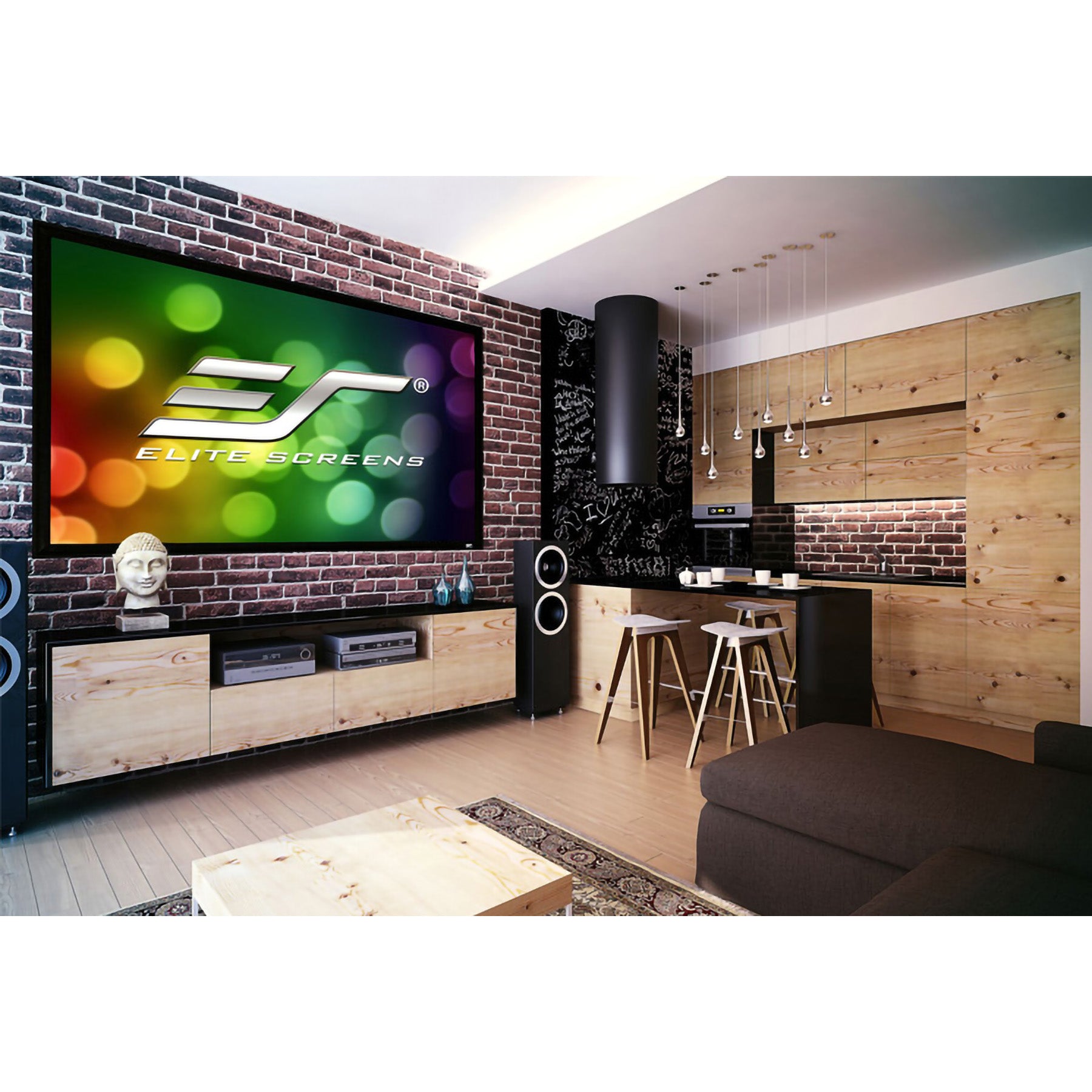 Elite Screens ER92WH2 92" 16:9 Fixed Frame