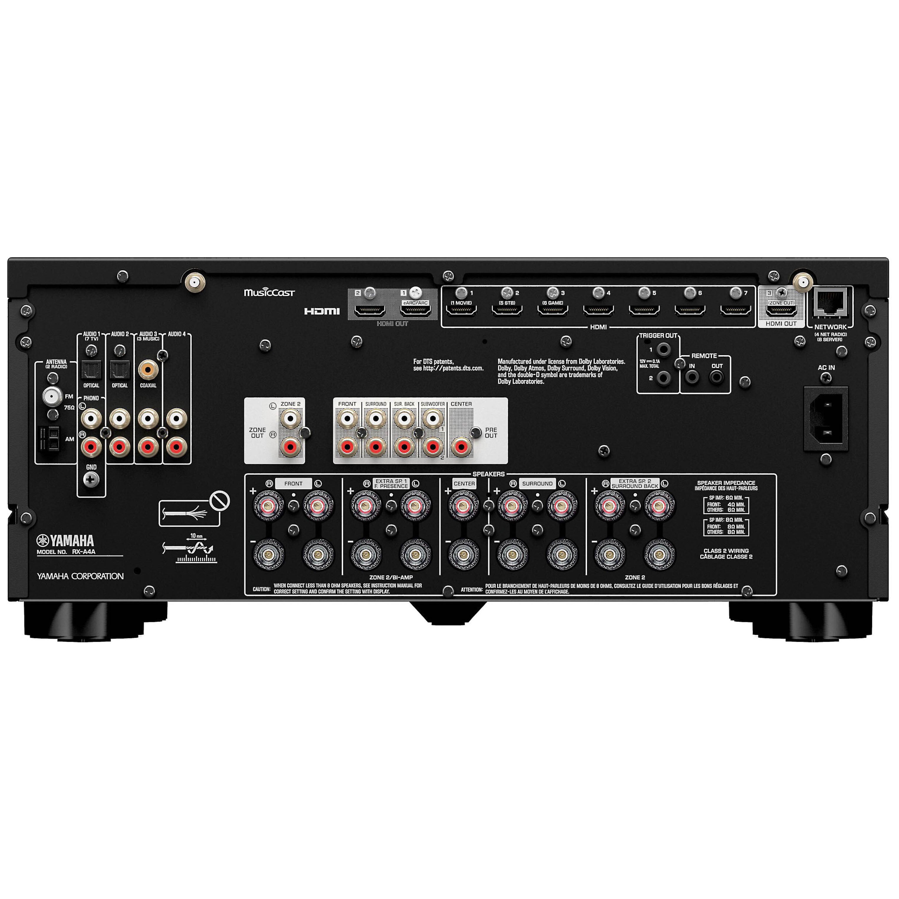 Yamaha RX-A4A AVENTAGE 7.2-Channel AV Receiver with 8K HDMI and MusicCast