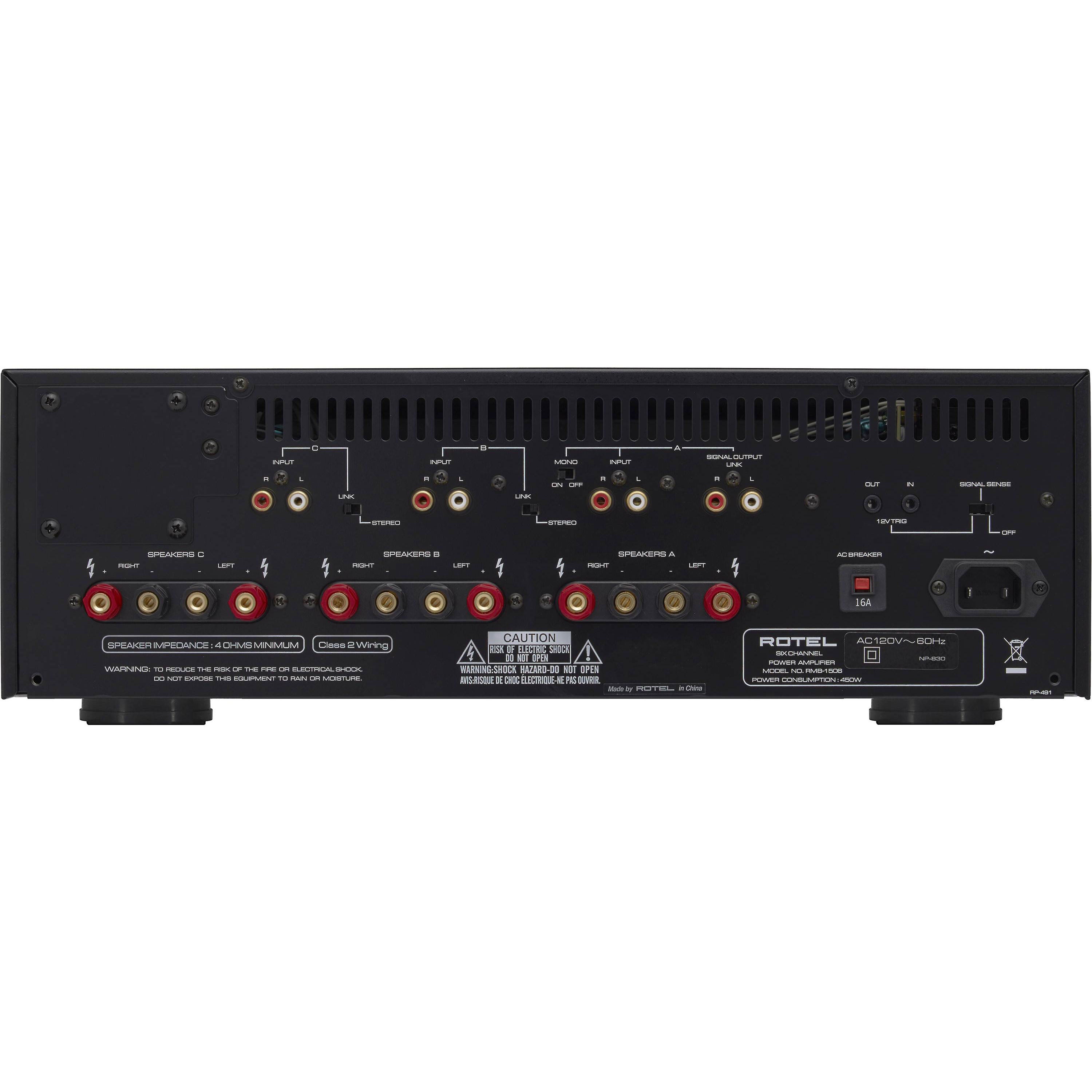 Rotel RMB-1506 6-Channel Distribution Amplifier (black)