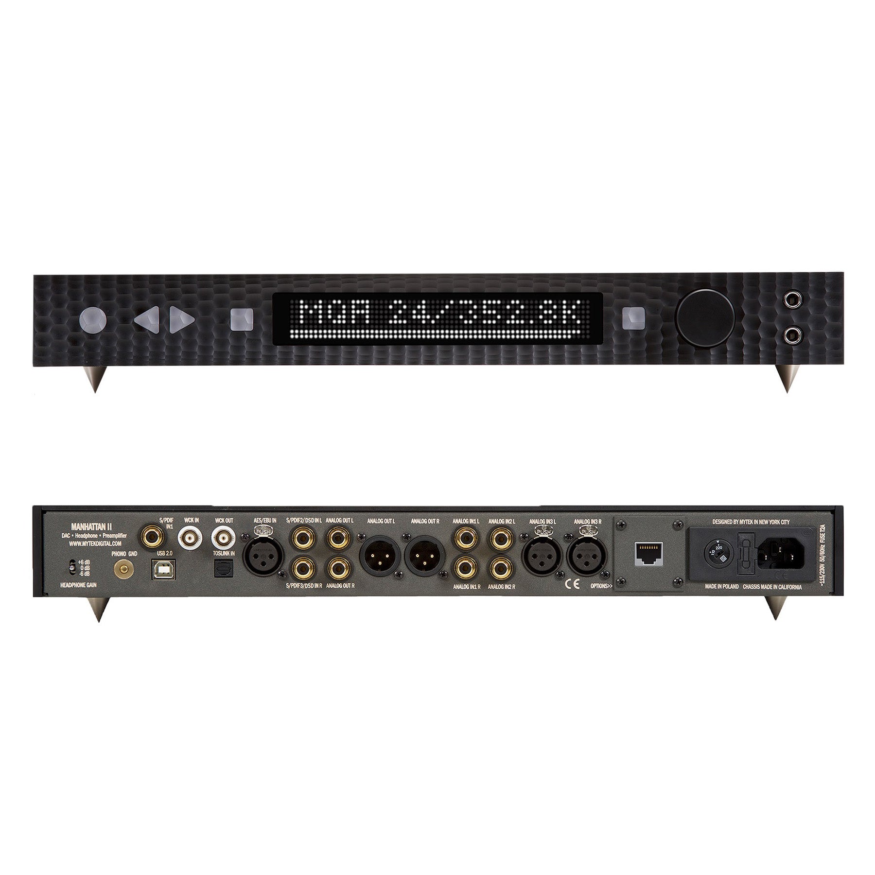 Mytek Manhattan DAC II Ultra Resolution Preamplifier / DAC / Streamer / Headphone Amplifier