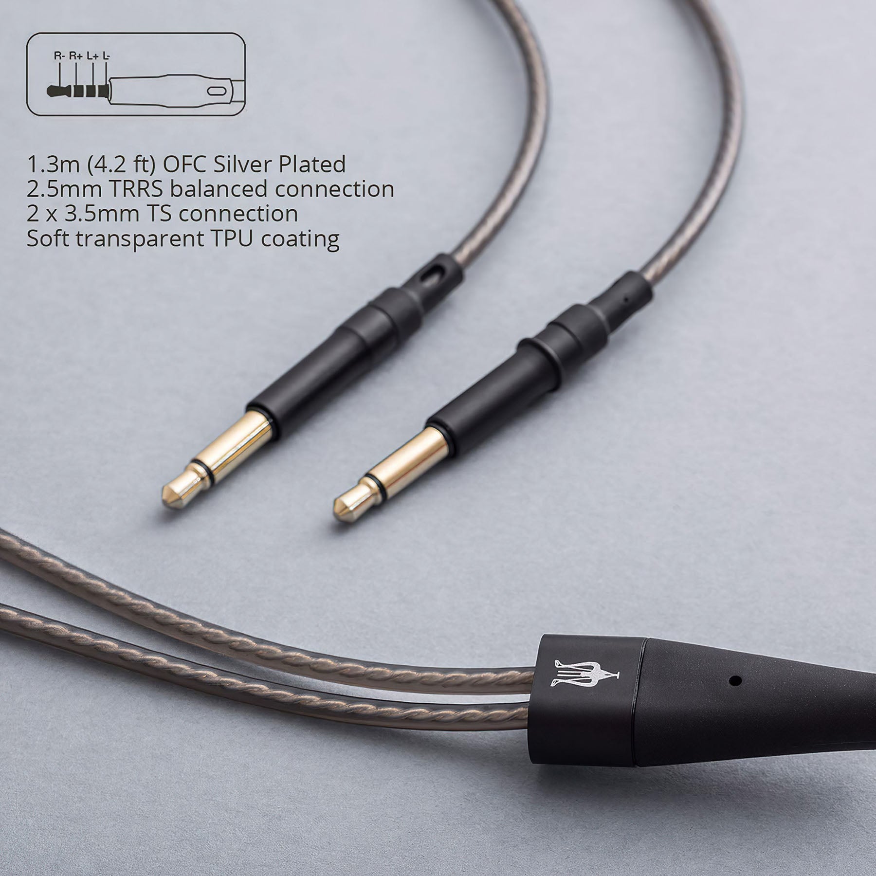 Meze Audio 2.5mm to 3.5mm Mono Balanced OFC Upgrade Cable for Liric / 99 Classics / 99 Neo