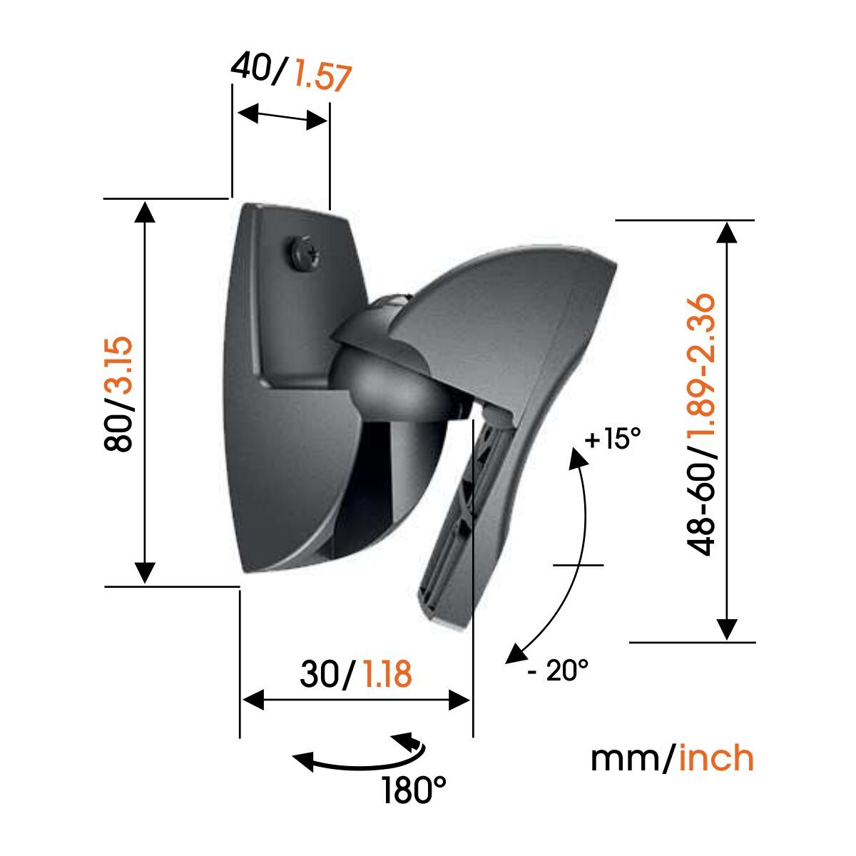 Vogel's VLB 500 Speaker wall mount (pair)