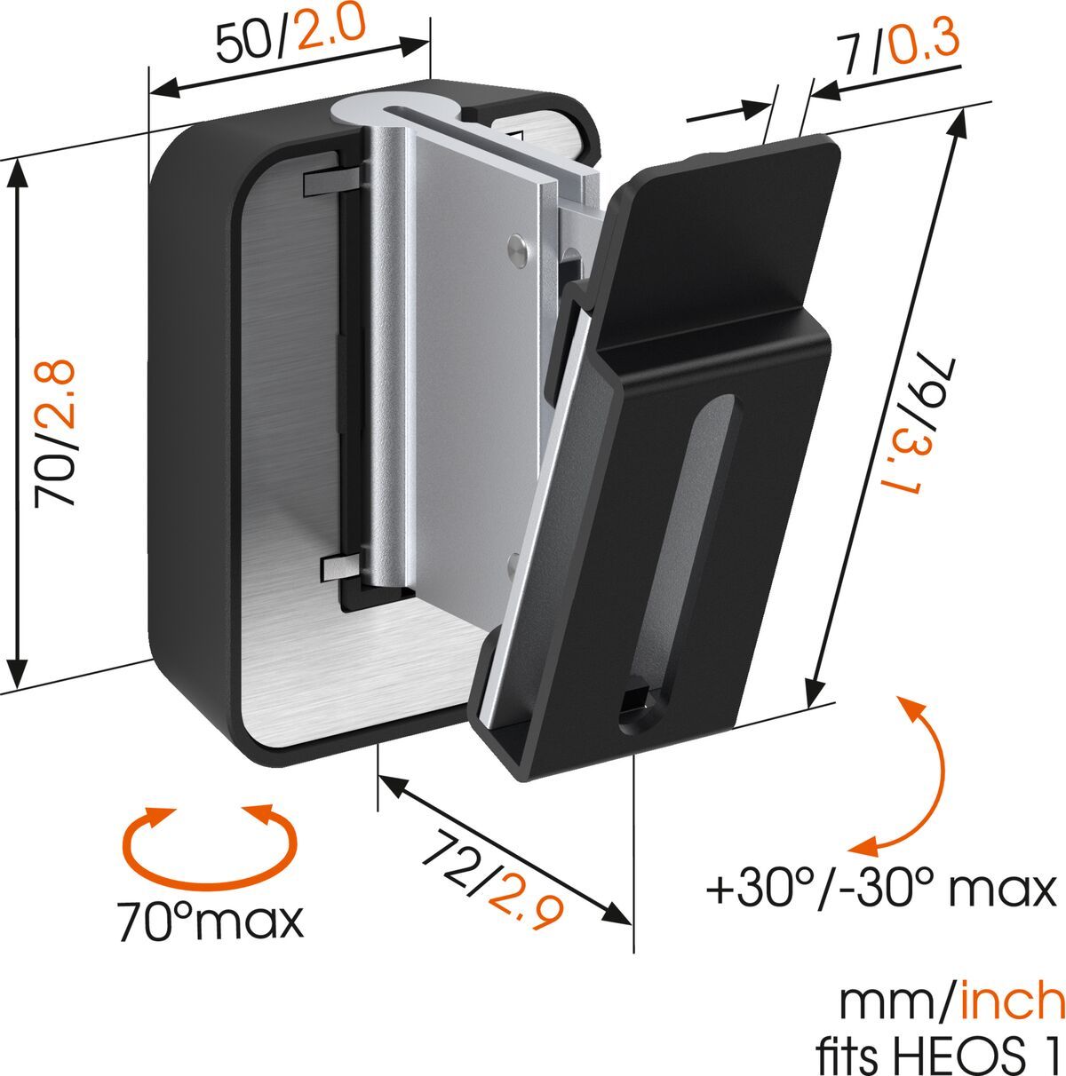 Heos 1 outlet wall mount