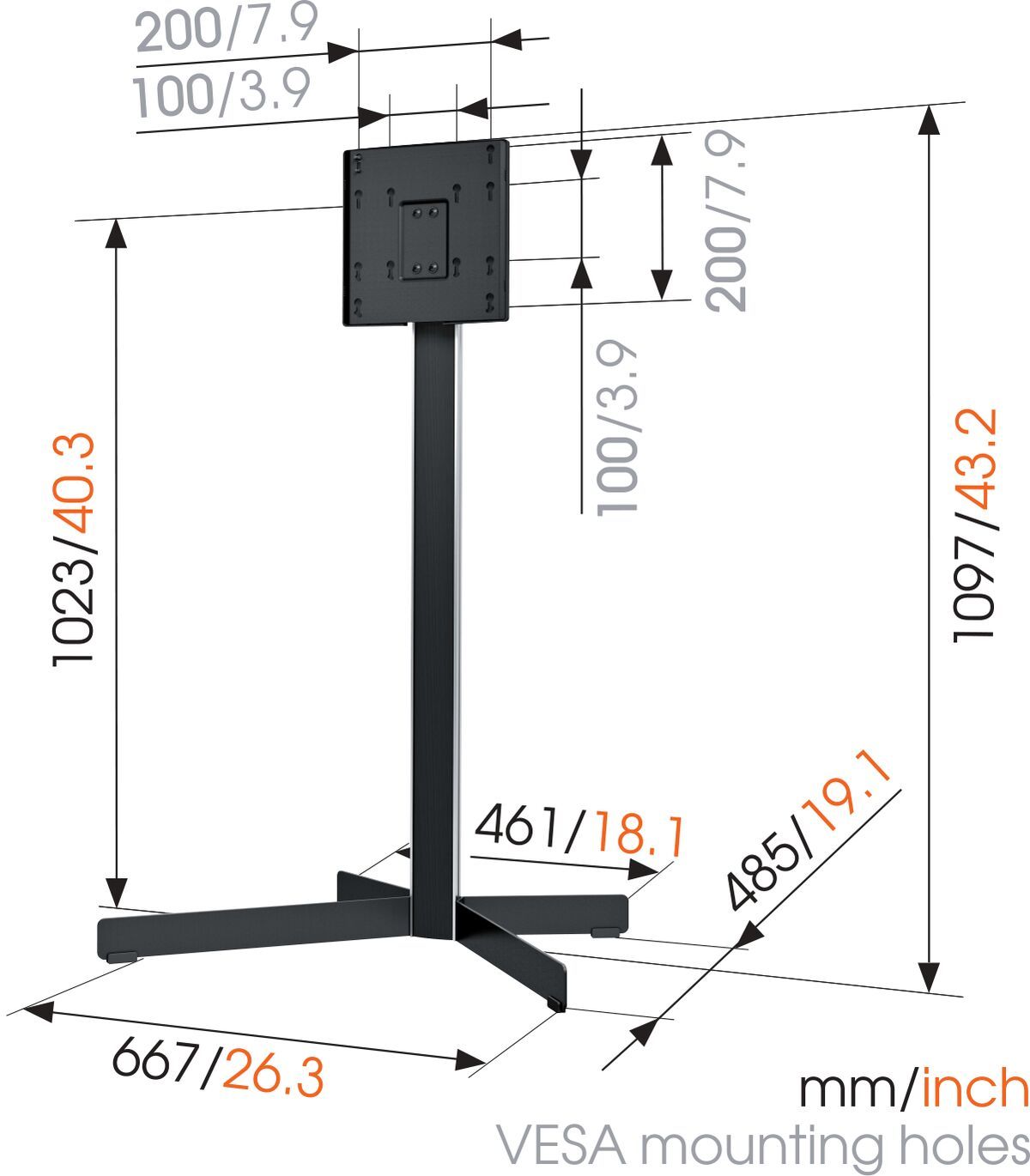 Vogel's EFF 8230 TV Floor Stand